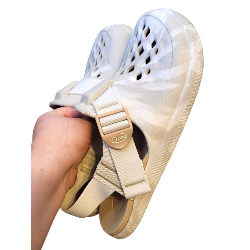 Chaco Chillos Comfort Mesh-Detail Slingback Clog in Light Beige Size US 7